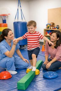 Child receiving Pediatric Occupational Therapy services in Plainfield, IL
